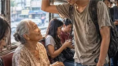 أعطى مقعده لامرأة مسنّة… وفي اليوم التالي تغيّرت حياته بالكامل!