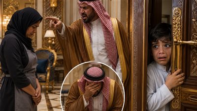 عاد رجل الأعمال السعودي إلى قصره ليطرد العاملة البسيطة… لكن ما سمعه من ابنه الصامت خلف الباب جعله ينهار باكيًا