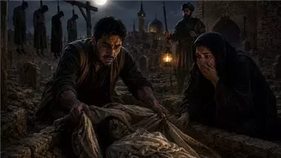 كل ليلة كانت تبكي زوجها عند قبره… لكن ما وجده الحارس تحت شجرة البستان فجراً جعل الحقيقة أقسى من الموت نفسه
