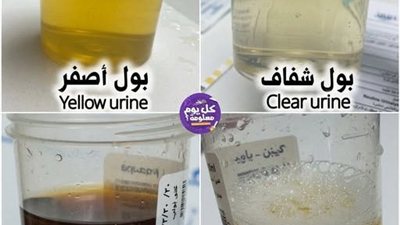 بول شفاف : كثرة شرب..