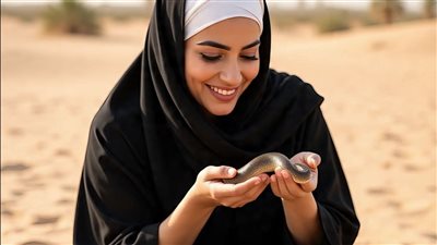 المراه والثعبان