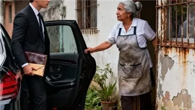 نادلة أطعمَت طفلين يتيمين… وبعد 17 عامًا توقّفت سيارة فاخرة أمام بابها! 😱